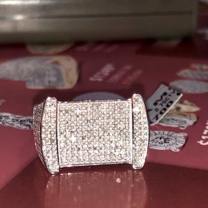 Custom made REAL DIAMOND Men Ring NOT FAKE NOT CZ!